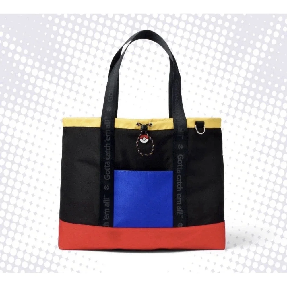 Pokémon x Target Adventure All-In Tote Bag Black Yellow New With Tags